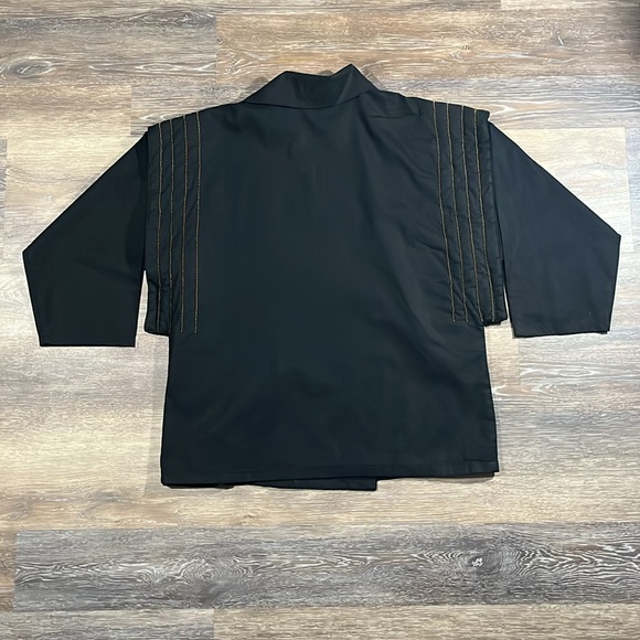 Vintage Unique Cotton Zaharoff Women's Double Breasted Black Jacket - Picture 3 of 6